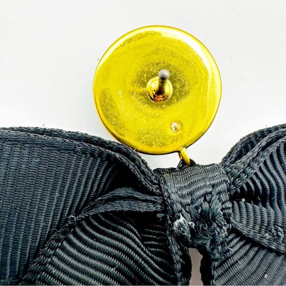 TUCKERNUCK Bow Earrings KATE Statement Retro Jewelry Black CZ Drop Dangle Preppy - Picture 5 of 9